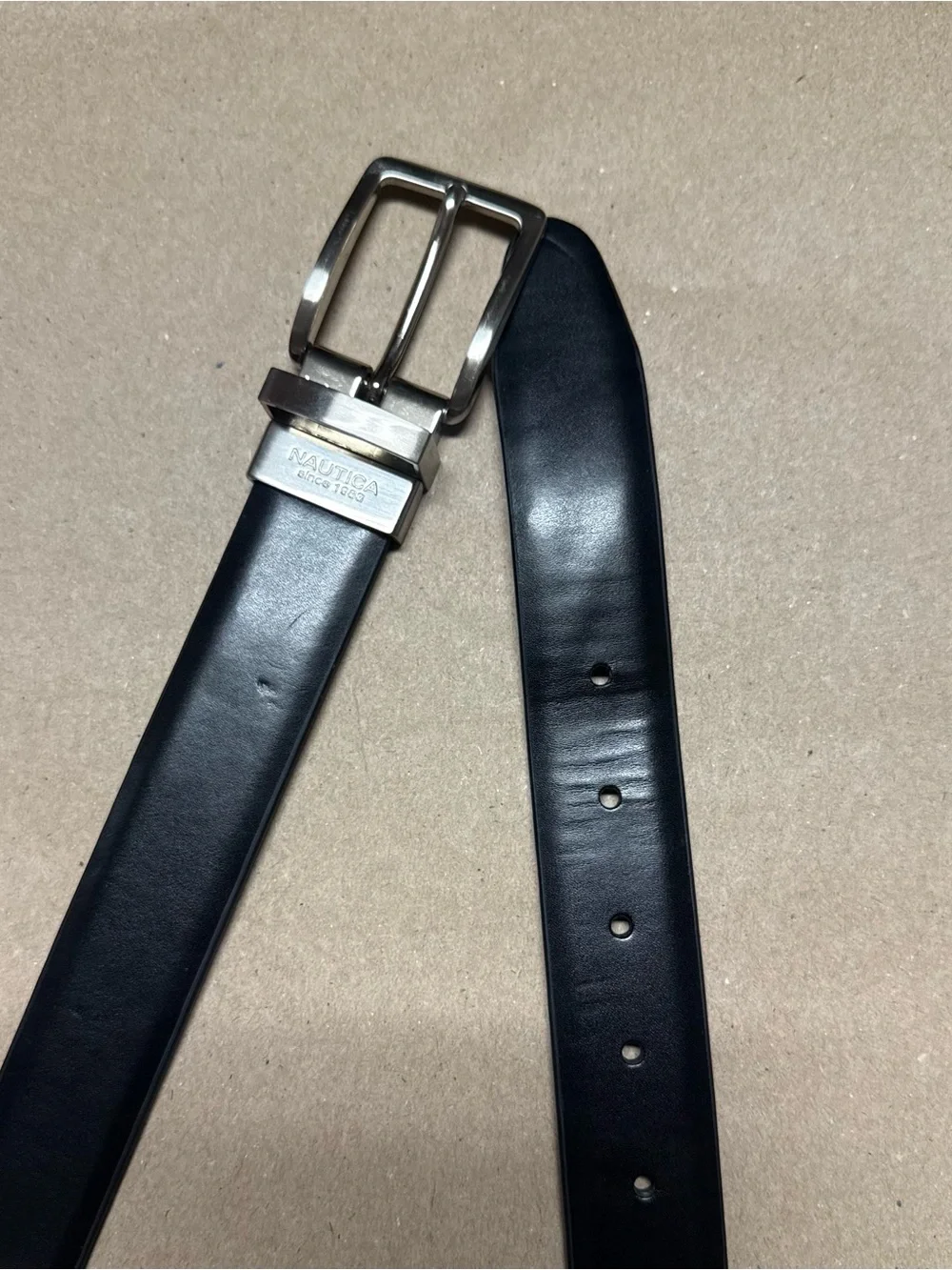 Kenneth Cole Reaction Black Belt with Silver Buckle
